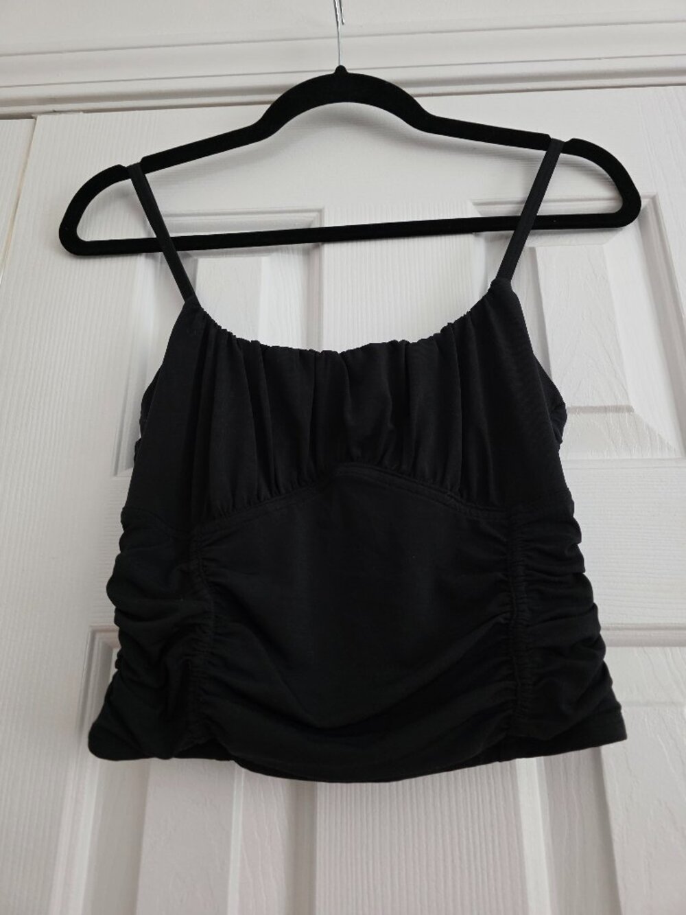 Abercrombie Black Ruched Crop Tank Top Cami - Never Worn!
